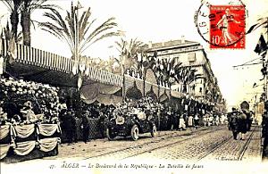 ALGER - BD DE LA REPUBLIQUE - BATAILLE DE FLEURS
